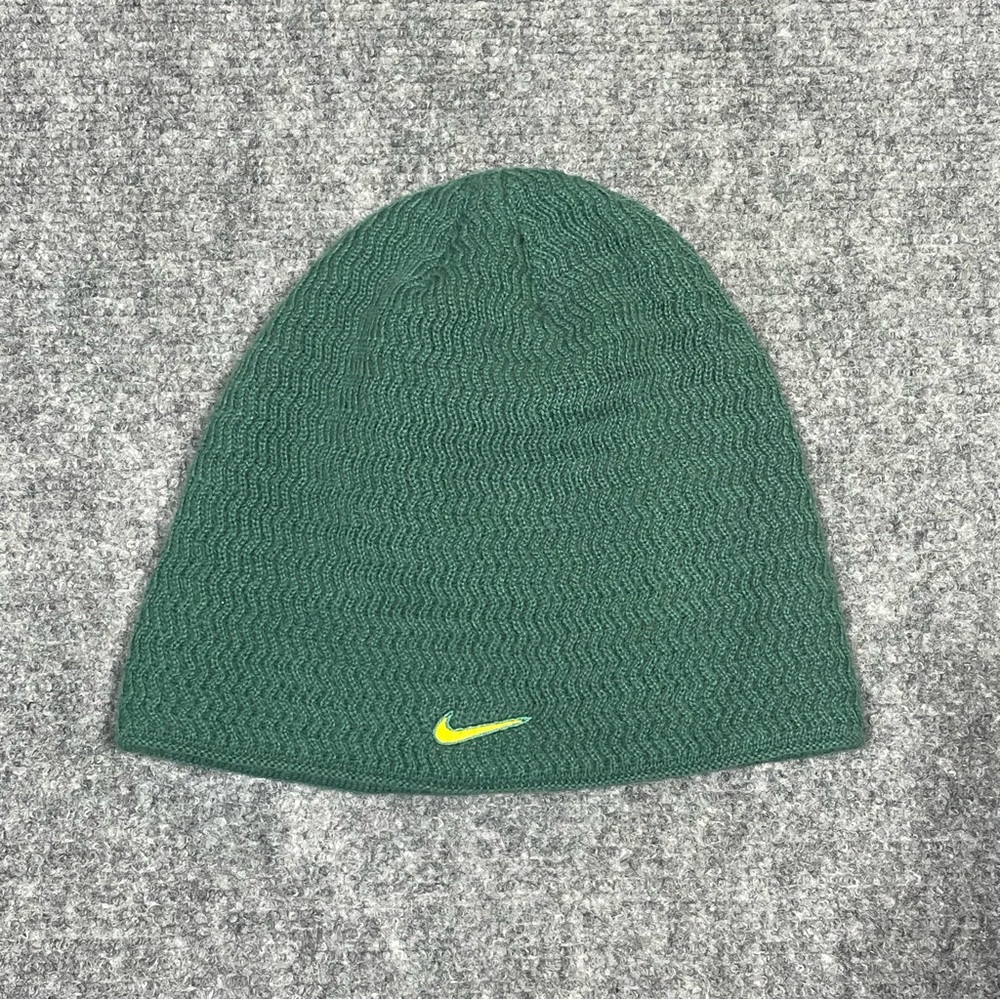 Nike Green Knit Hat with Red Tag